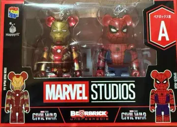 MARVEL BE@RBRICK A상 아이언맨 스파이더맨 2체 세트