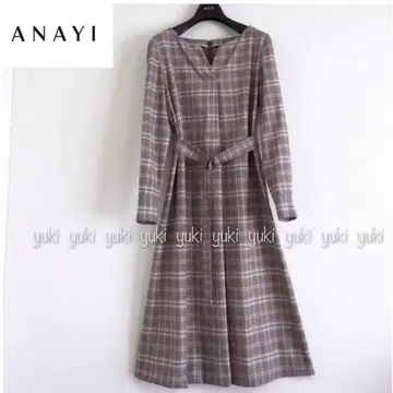 ANAYI 체크 스키퍼 원피스