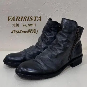 새상품 [ VARISISTA ]  더블 지퍼 드레이프 부츠 23cm