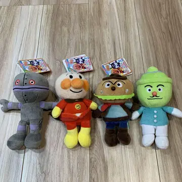 호빵맨 쁘띠 비즈 봉제 인형 4개 세트