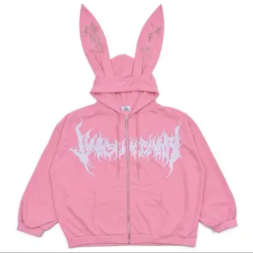 볼칸 & 아프로다이티 토끼 귀 로고 ZIP 후드티