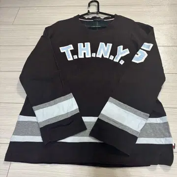 TOMMY HILFIGER 긴팔 T셔츠 남성용 L 브라운