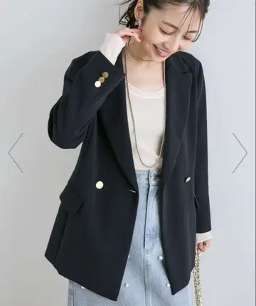 새상품급 라 부티크 봉봉 메탈 버튼 더블 자켓