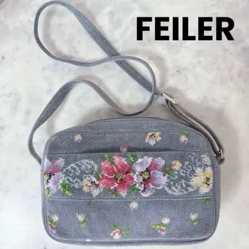 FEILER 페이페이 새상품급 숄더백 숄더 꽃무늬 타월 원단