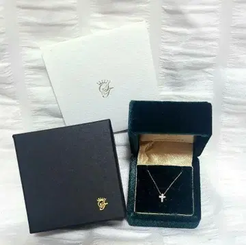 온라인 한정판 K10 YG 다이아몬드 목걸이 크로스