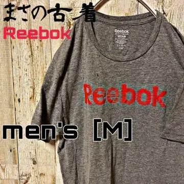 Reebok 로고 프린트 반팔 T셔츠 men's [M] 그레이