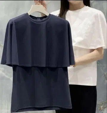 케이프 칼라 스무스 티셔츠