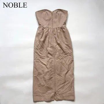NOBLE 노블 실크 네프 트위드 뷔스티에 원피스 지퍼 린넨
