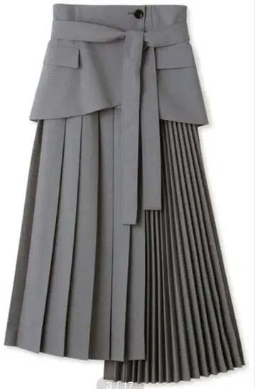 Lilybrown 플리츠 코르셋 스커트 그레이