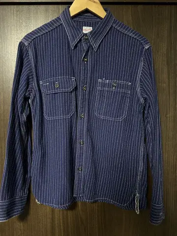 모모타로 진스 MOMOTARO JEANS 사시코 셔츠 38 스트라이프