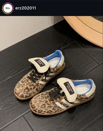 erz. 레트로 레오파드 무늬 신발 새상품급