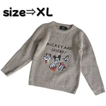 디즈니 캐릭터 긴팔 니트 스웨터 커플룩 상의