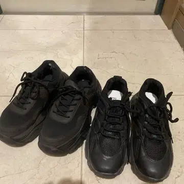통굽 블랙 스니커즈