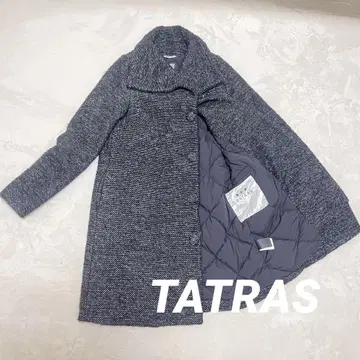TATRAS 고급 울 혼방 다운 코트 여성용 02 롱 그레이