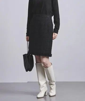 팬시 트위드 미니 스커트 UNITED ARROWS