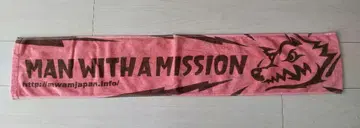 MAN WITH A MISSION 머플러 타월 스페어 리브 컬러 핑크