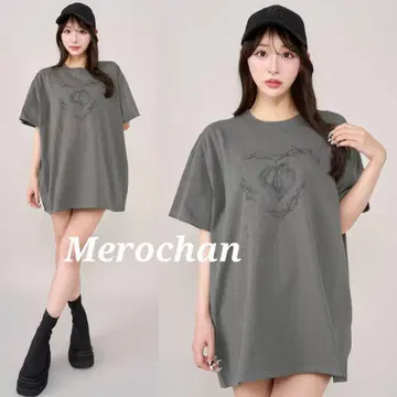 다리치 하트 키 페이드 빅 T셔츠 라스트 1점