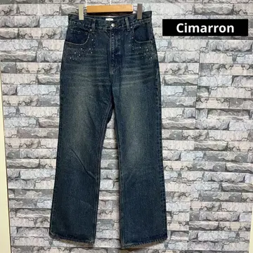 Cimarron 큐빅 장식 데님 팬츠 26