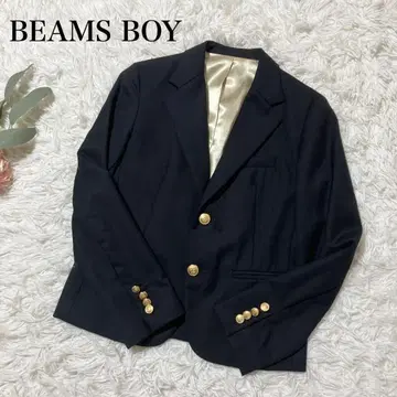 [ BEAMS BOY ] 빔즈 보이 골드 버튼 테일러드 자켓 블랙