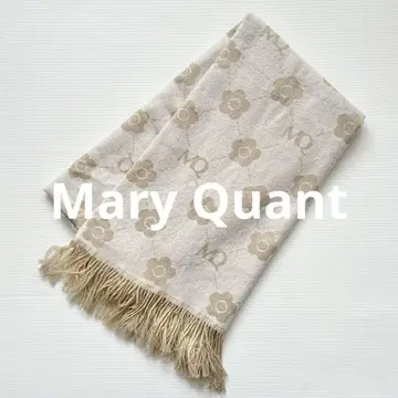 Mary Quant 마리콴트 대형 스톨 머플러 무릎 담요 베이지