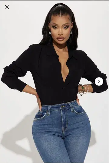 새상품 심플 블랙 커터 셔츠