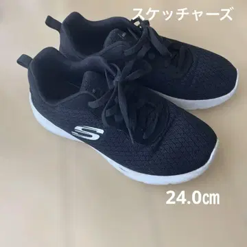 SKECHERS 블랙 스니커즈 24.0cm