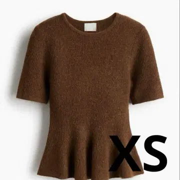새상품 H&M 페플럼 니트 RIB-KNIT PEPLUM TOP