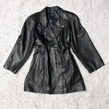 Gi Ferraro MILANO 램 가죽 더블 체스터 코트 9