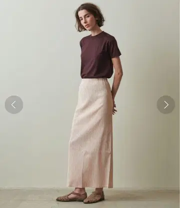 steven alan CRAPE STRIPE EASY 롱 스커트