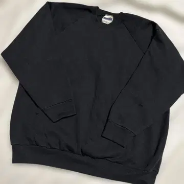XL 90s 프룻 오브 더 룸 래글런 맨투맨 블랙