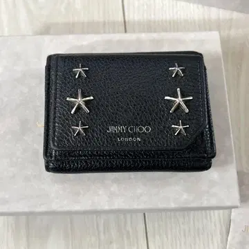 JIMMY CHOO 블랙 3단 폴더형 지갑