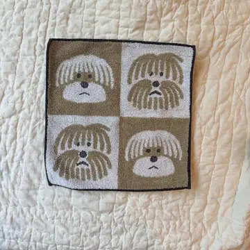 새상품 WARMGREYTAIL 워웜그레이테일 강아지 패턴 핸드 타월
