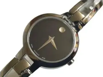 MOVADO 모바도 여성용 손목시계 블랙 다이얼 작동품