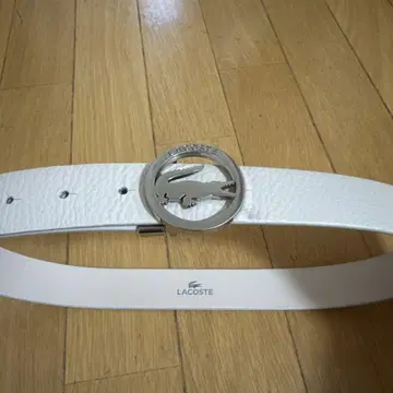 LACOSTE 화이트 가죽 벨트