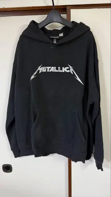 Metallica 후드 부착 후드티 블랙