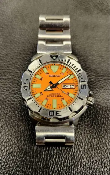SEIKO 자동 와인딩 다이버즈 200m 오렌지