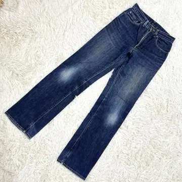 GL 하트 다크 블루 스트레이트 데님 팬츠 청바지 L 사이즈