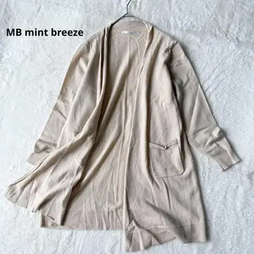 MB 민트브리즈 롱 가디건 숄카라 LL 베이지