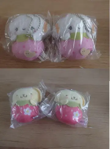 산리오 캐릭터즈 딸기 싸개 마스코트 코기뮨 폼폼푸딩