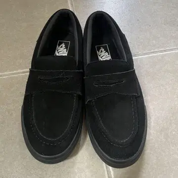 VANS 스니커즈 로퍼 스웨이드 블랙 27cm