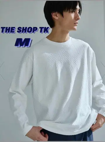 [택 포함 새상품] THE SHOP TK 긴팔 티셔츠 링크스 자카드