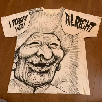 만화가 타로 죄와 벌 바바 T셔츠 화이트 M