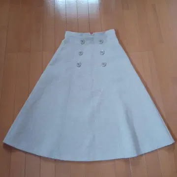 JILLSTUART 롱 플레어 스커트 더블 버튼