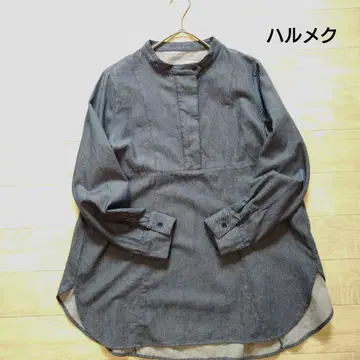 halmek 데님 밴드 카라 튜닉 M