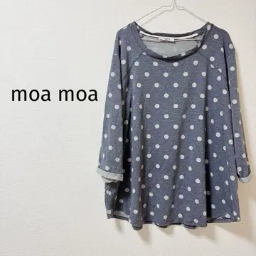 8 moa moa 도트 무늬 네이비 튜닉 상의 가을 겨울 도트