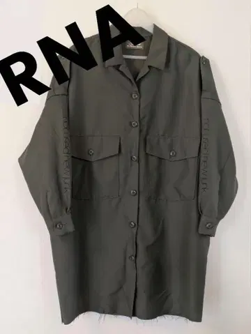 RNA 밀리터리 빅 셔츠 카키 그린