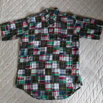 EVISU YAMANE 컬러풀 체크 반팔 셔츠