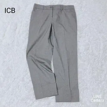 아이시비 iCB 팬츠 라이트 그레이 M 센터 프레스 출퇴근 깔끔한