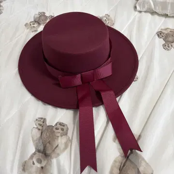 axes femme 버건디 리본 포함 보트 햇 사이즈 F
