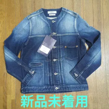 미사용 새상품 FDMTL 파운데이셔널 데님 노카라 자켓 size